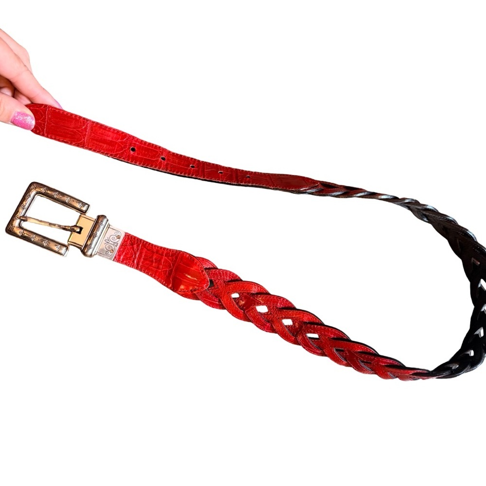 Vintage Brighton Reversible Belt – Black to Red - Picture 7 of 16